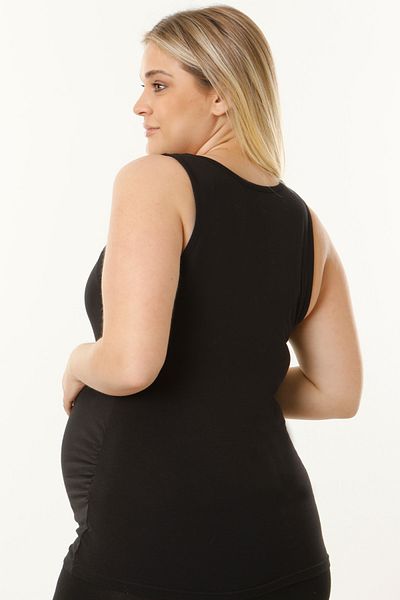 MS HAMİLE İÇ GİYİM HG0039 Model Thick Strap Maternity Undershirt - Black