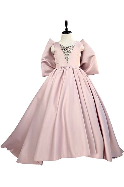 zühre balaban Powder Bow Girl's Evening Dress