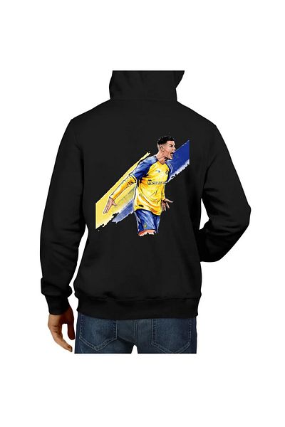 Pisa Art Al-Nassr X Φούτερ Unisex με κουκούλα πίσω σχεδίασης Cristiano Ronaldo
