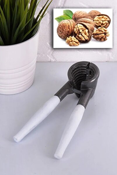 kar-bul Professional Large Size White Handle Cast Walnut Cracker