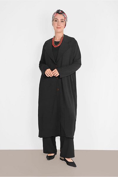 TRENDTESETTÜR Μαύρο Casual Γυναικείο Σετ Παντελονιών - Σετ 2 31208