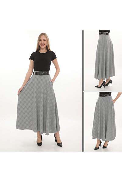 SORALLİNE СПІДНИЦЯ ЖІНОЧА KLOS 779 СІРА В КЛІТИНКУ