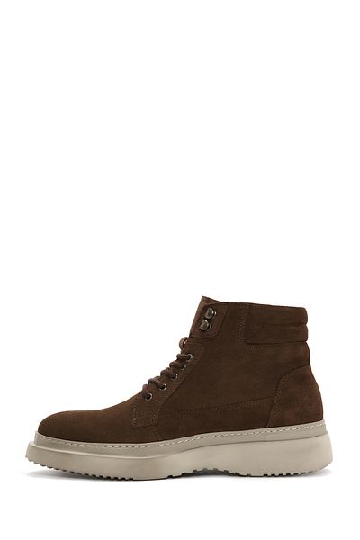 Derimod Men's Thick Sole Lace-Up Suede Leather Boots