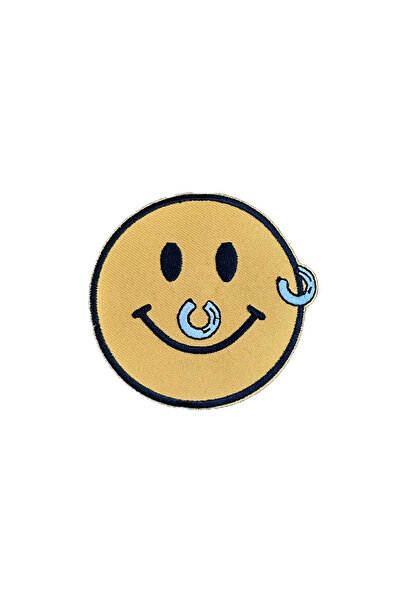 X-SHOP Smileyface Smiley Face Badge Patches Arma Peç Jeans Patch (7.5x7.5 سم) 7