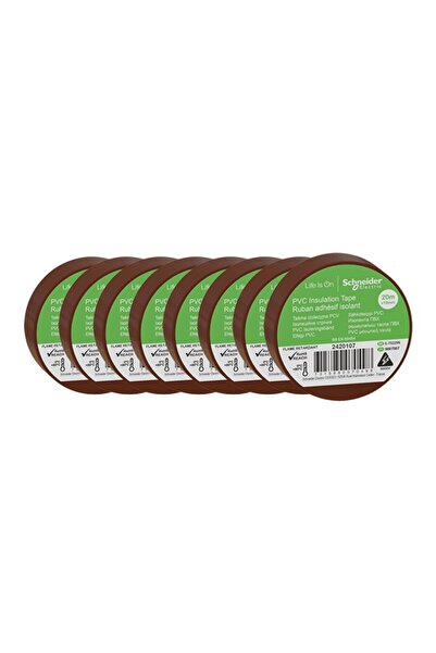 Schneider Electric Schneider 2420107 8 Adet 19 mm x 20 Metre Kahverengi İzole...