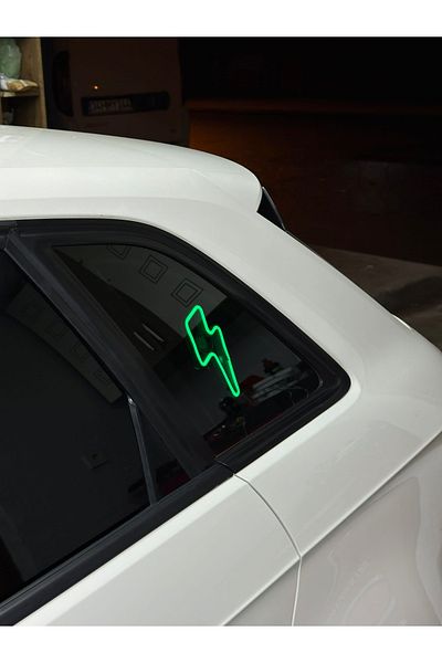 3dbaydesign Neon LED Lighted Decor for Car BLITTER (12 Volt Suction Cups GREEN)