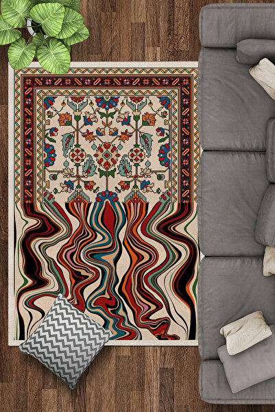 eco concept Akış Serisi, Şönil Dokuma Taban, Salon Halısı, Yıkanabilir Kaymaz...