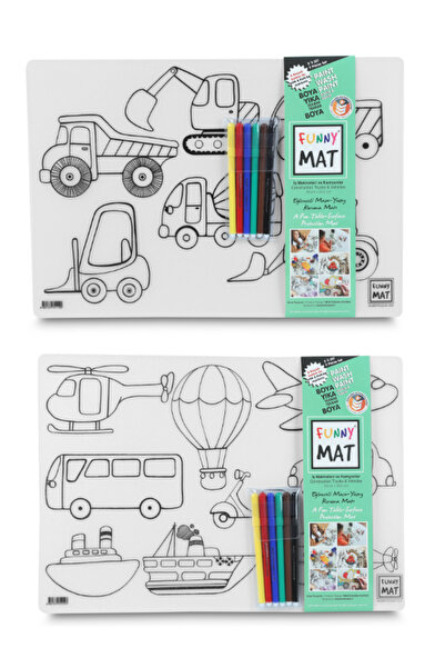 Akademi Çocuk - Funny Mat Akademi Çocuk-Funny Mat -İş Makineleri & Taşıtlar 6...