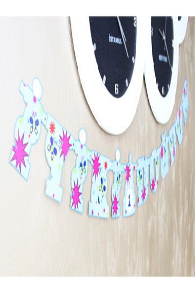 Kazanabil 1 YEAR Themed BUTT BORN WRITTEN PLAY WRITING HANGING ORNAMENT BLUE