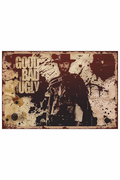 Hayat Poster Ρετρό ξύλινη αφίσα - καλή κακή ασχήμια ταινία καουμπόη Αφίσα κιν...