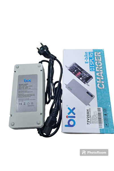 Bix Ebike 72v20 Amper Silikonlu Su Geçirmez Şarj Aleti