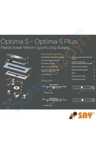 Say Optima-S Seramik Uyumlu Duş Kanalı, 60 cm, Yalıtım Uyumlu Plastik Kasa