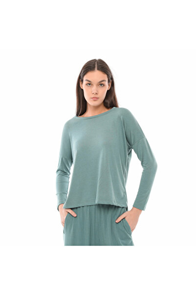 defys Γυναικείο μακρυμάνικο μπλουζάκι με λεπτομέρεια σχισμής