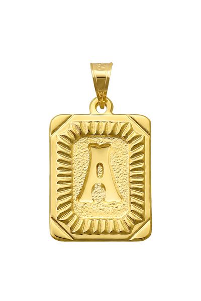 WOOW GOLD 14 Ayar Altın A Harfi Kolye Ucu Kare Harf Zincir Dahil Değil