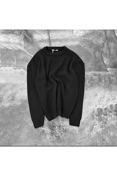 MFU collection Овързайз рипсен плетен пуловер
