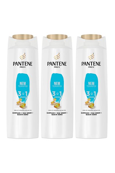 Pantene 350 ml 3 in 1 Moisture Therapy Shampoo - 3 Pieces