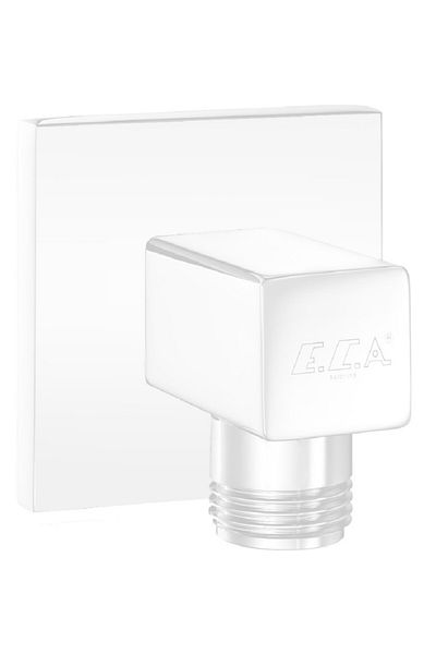 Eca Built-in Shower Outlet Elbow Matte White Color102126388C4