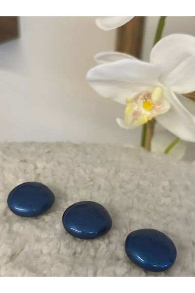 ODDA TASARIM ATÖLYESİ design round pearlescent blue 3 pcs button set