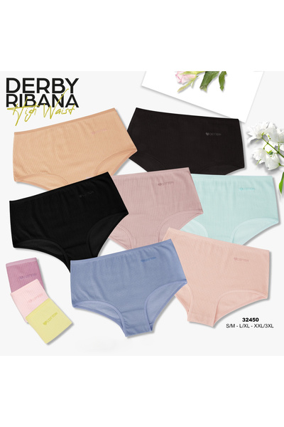 ARAS 2450 10 قطع سراويل داخلية عالية الخصر