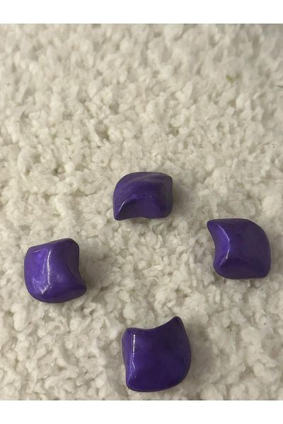 ODDA TASARIM ATÖLYESİ Design Pearlescent Purple Plaster 4-Piece Button Set