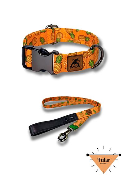 UTDpet Pine Dispatch Strap Set - Dog Collar and Walking, Scarf Gift