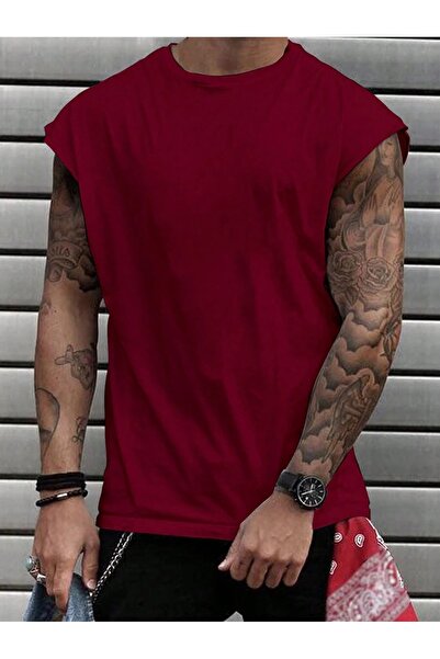 MOONBULL Erkek Kolsuz Oversize T-shirt