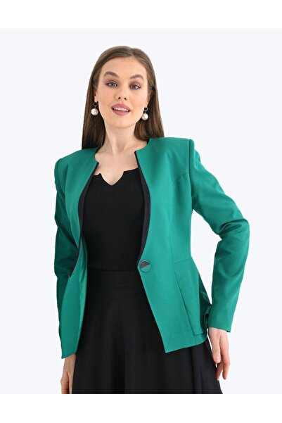 nodilife Kloş Etekli Takım Elbise Yeşil