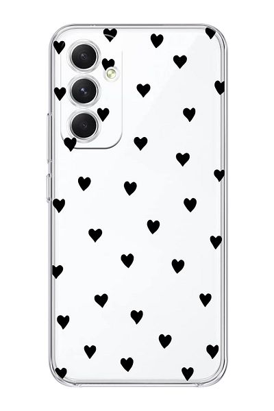 shoptocase حافظة هاتف شفافة بنمط قلوب متوافقة مع هاتف Galaxy A34 5g
