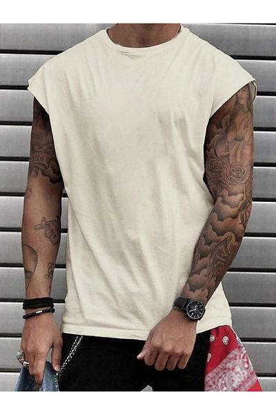 MOONBULL Ανδρικό αμάνικο oversize μπλουζάκι
