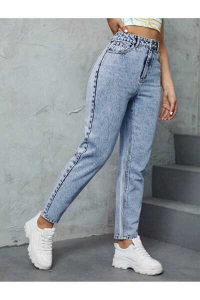 Livik Snow Wash Mom Jean Ψηλόμεσο τζιν παντελόνι Lycra Colorfast Εξαιρετικά άνετο