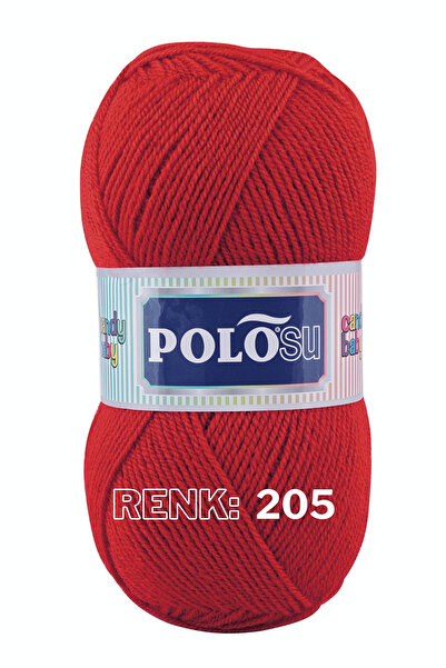 Polosu Candy Baby - Bebek El Örgü Ipliği 205 - Kırmızı