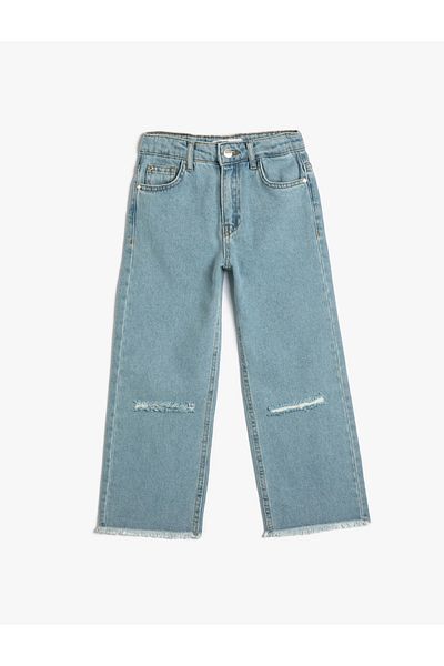 Hzmis New Season Girl's Ripped Detailed Denim Jeans