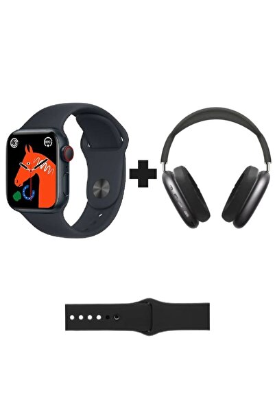 GoMarkt Watch 8 Series Akıllı Saat + P9 Bluetoothlu Kulaküstü Kulaklık İkili ...