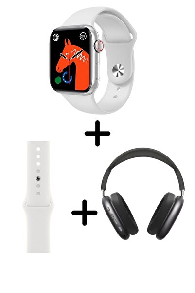 Han-S Bilişim Watch 8 Akıllı Saat ve P9 Pro Kulaküstü Kulaklık İkili Paket Ko...