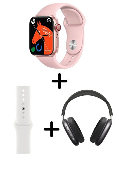 Han-S Bilişim Watch 8 Akıllı Saat ve P9 Pro Kulaküstü Kulaklık İkili Paket Ko...