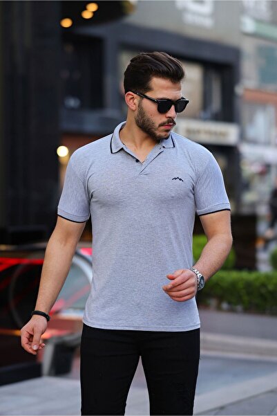 3A MODA Men's Black Cotton Cool-Keeping SLIM CUT Polo Collar T-shirt