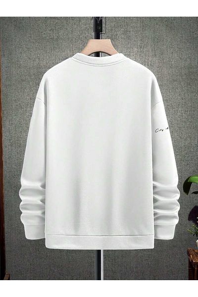 MOONBULL Pánská oversize mikina Los Angeles s pravým rukávem a levým pasem s potiskem
