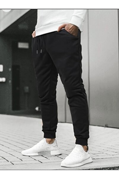 FİTGO Unisex Εποχιακό Βασικό Μαύρο Παντελόνι Φόρμας
