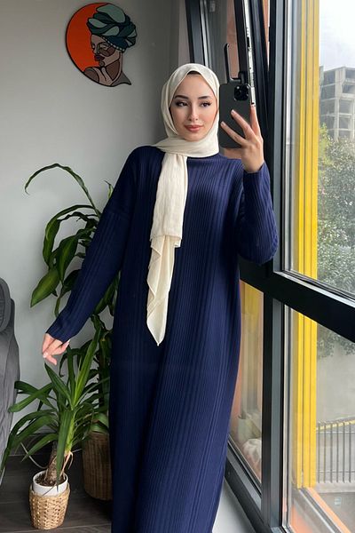 Rimel Moda Jessica Dress Navy Blue