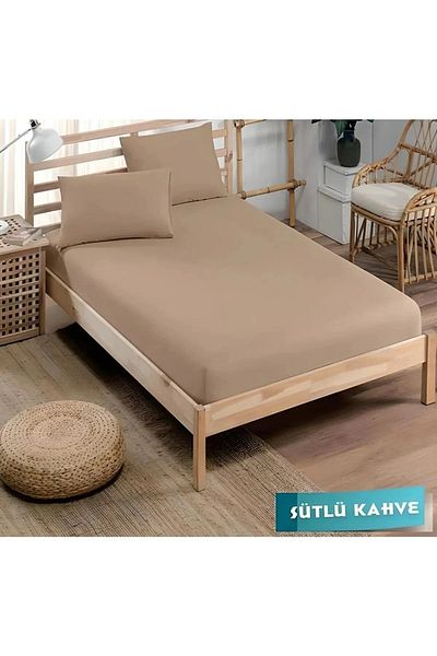 ALE HOME Cotton Ranforce Fabric Elastic Fitted Padded Sheet Set (Single)