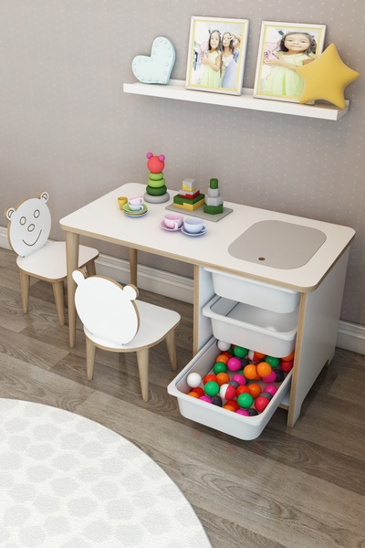 moniev Çocuk Çalışma Masası Oyun Ve Etkinlik Masası Yaz Sil Masa