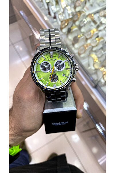 Quantum Neon Kadran Çelik Mat Siyah Geçişli Fonksiyonlu Erkek Kol Saati