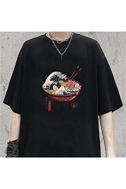 Le Savu My Vision Eat Art cu imprimeu Culoare neagră Unisex supradimensionat ...