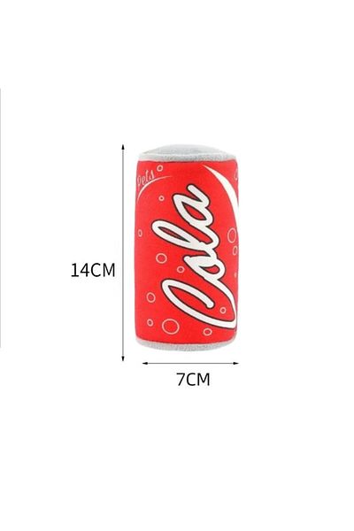 TİNEKE Durable Sound Dog Toy Coke in Tin Coke Style 1 Piece