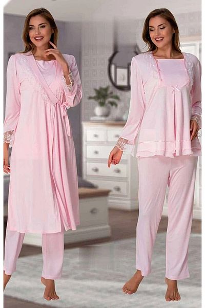 effort Pajama Set Maternity Pajama Set with Easy Breastfeeding Feature and Dressing Gown