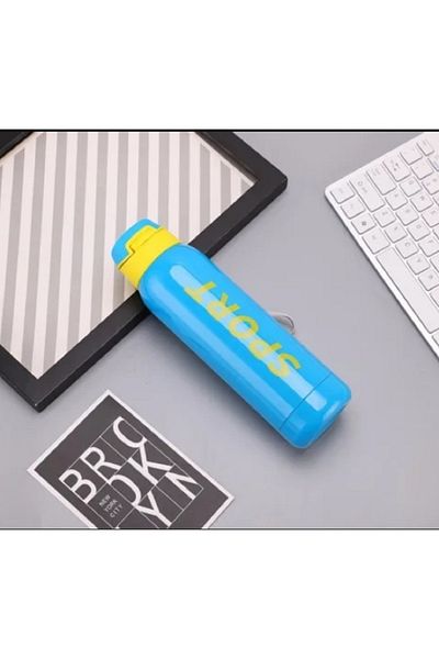 hediyeconcepti 500ml Portable Sports Printed Stainless Steel Ultra Thermos