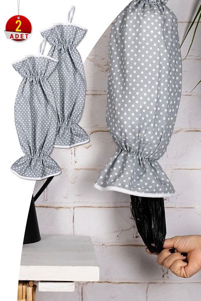 Morlay 2 Pcs Bag Holder - Bag Organizer, Bag Basket, Gray Kitchen Bag Organizer, Multi-Purpose