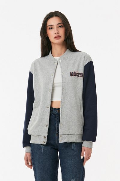 Fulla Moda Μπουφάν Brooklyn με Σχέδιο και Κουμπιά
