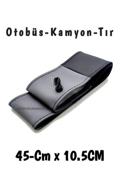 Asegaraj Universal Deri Dikmeli Direksiyon Kılıfı Kamyon-Tır-Otobüs Dikişli D...