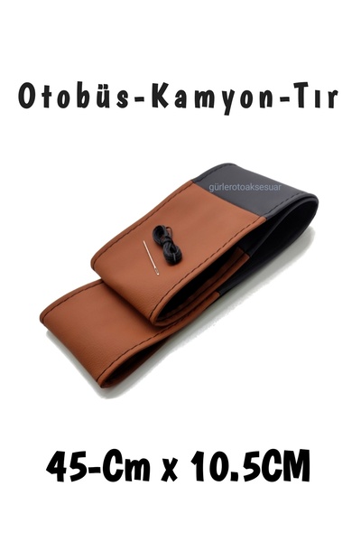 Asegaraj Universal Deri Dikmeli Direksiyon Kılıfı Kamyon-Tır-Otobüs Dikişli D...